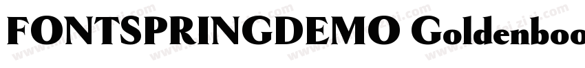 FONTSPRINGDEMO Goldenbook Bold字体转换